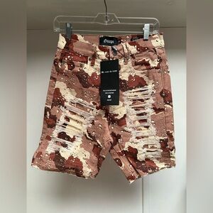 Guapi Blood Diamond Shorts Mens 28 Brown Camo